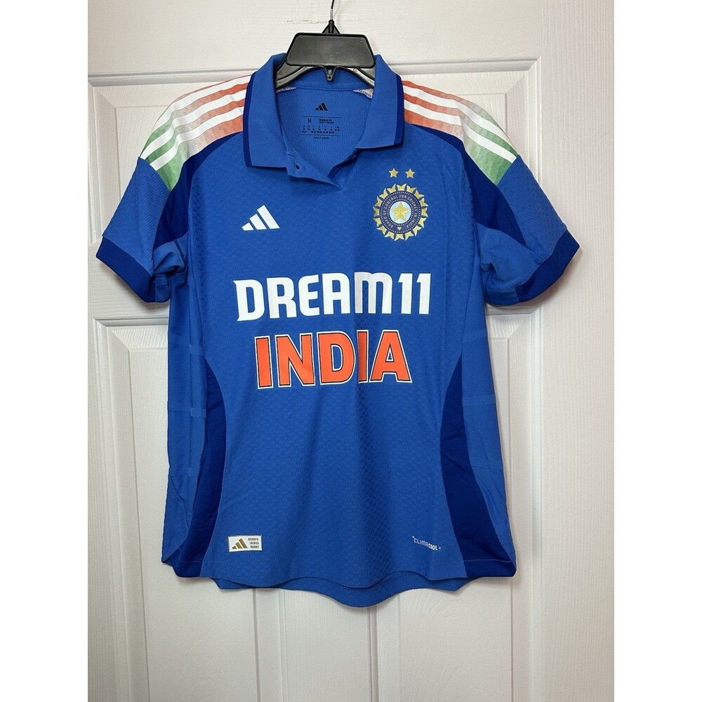 Size M Adidas Women’s India Cricket One Day International Jersey Blue KC3747 NEW